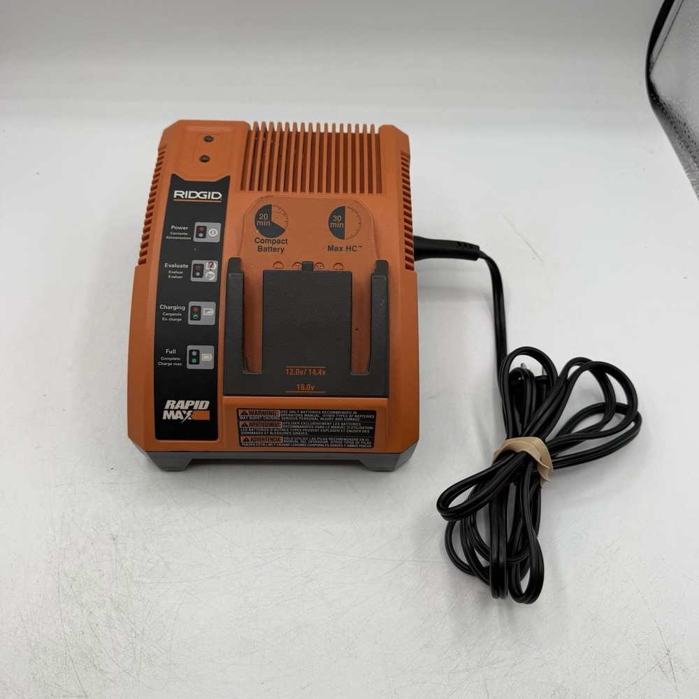 Genuine Ridgid 140276001 Rapid Max 9.6V/12V / 14.4V / 18V Battery Charger OEM